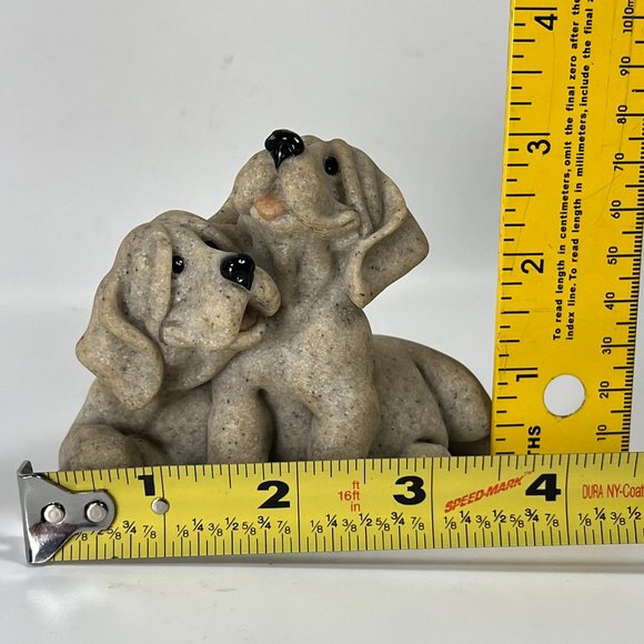 Vtg Quarry Critters Pebbles Patch Dogs Figurine 2001 Second Nature Collectible - Picture 8 of 9